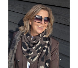 SJAAL FLO zwart/bruin